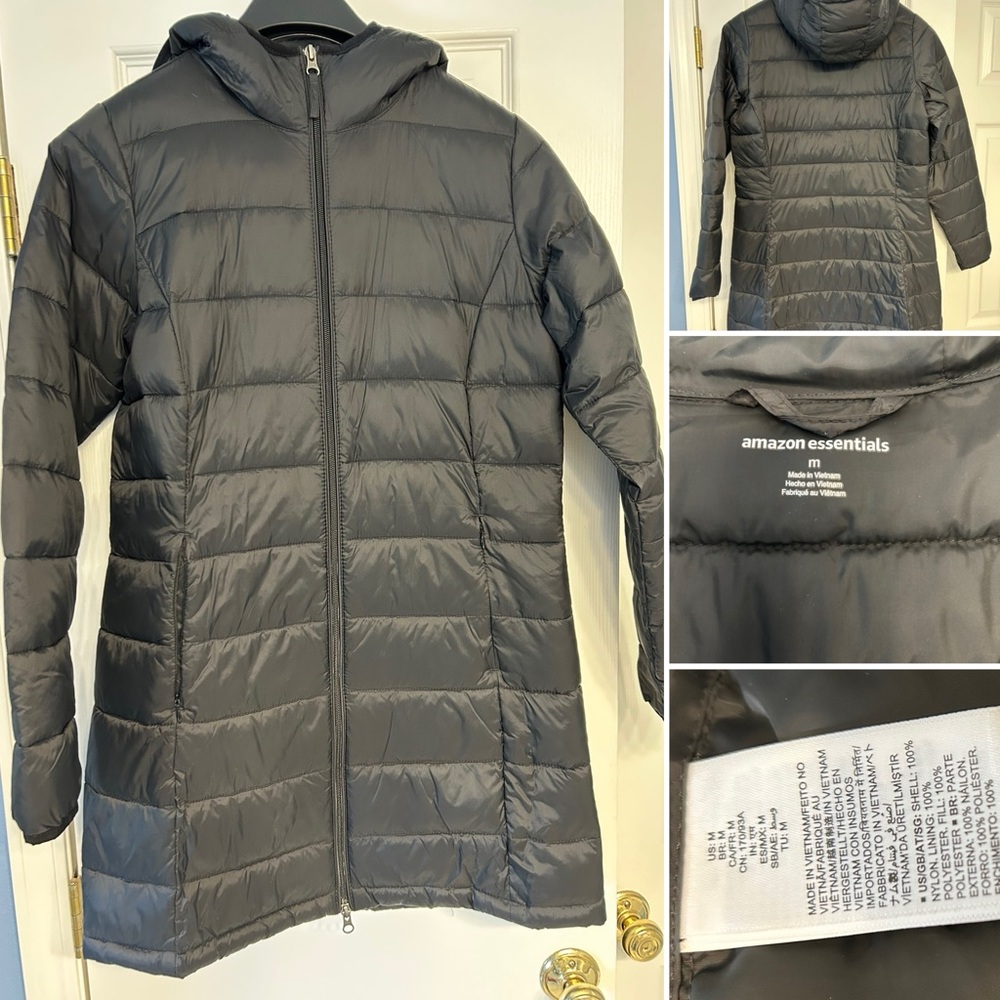 Amazon Essentials Black Puffer Jacket - image 1